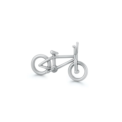 Sterling Silver Oxidized Bicycle Pendant