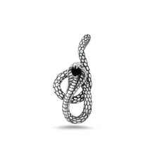 Load image into Gallery viewer, Sterling Silver Oxidized Snake Pendant