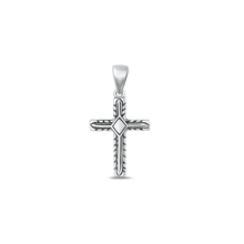 Load image into Gallery viewer, Sterling Silver Oxidized 15.7mm Cross Pendant