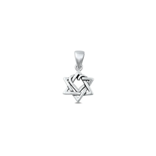 Load image into Gallery viewer, Sterling Silver Oxidized Star Of David Pendant