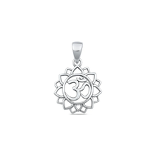 Load image into Gallery viewer, Sterling Silver Oxidized And Polished Om Pendant