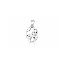 Load image into Gallery viewer, Sterling Silver Oxidized And Polished Cactus In Desert Pendant