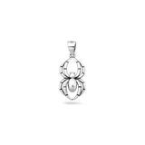 Sterling Silver Oxidized And Polished Spider Pendant