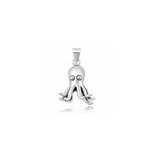 Load image into Gallery viewer, Sterling Silver Oxidized And High Polished Octopus Pendant