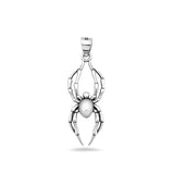 Sterling Silver Oxidized And High Polished Spider Pendant
