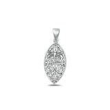 Sterling Silver Oxidized Celtic Dragonfly Pendant