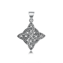 Load image into Gallery viewer, Sterling Silver Oxidized Celtic Knot Pendant