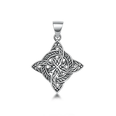 Sterling Silver Oxidized Celtic Knot Pendant