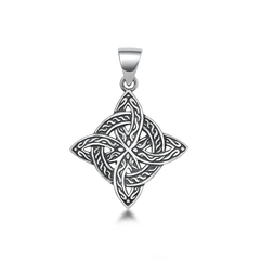 Sterling Silver Oxidized Celtic Knot Pendant