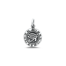 Load image into Gallery viewer, Sterling Silver Oxidized Eye Of Horus Pendant