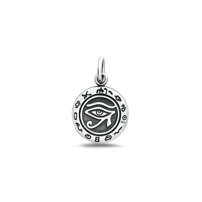 Sterling Silver Oxidized Eye Of Horus Pendant
