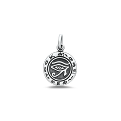 Sterling Silver Oxidized Eye Of Horus Pendant