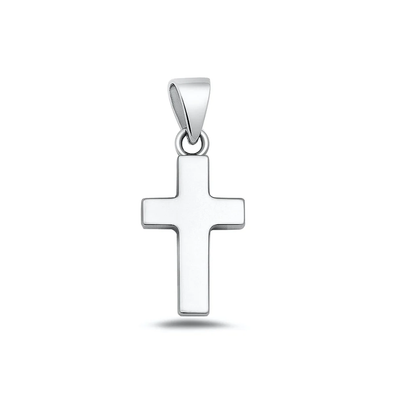 Sterling Silver Oxidized 19.5mm Cross Pendant
