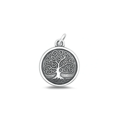 Sterling Silver Oxidized Tree Of Life Pendant