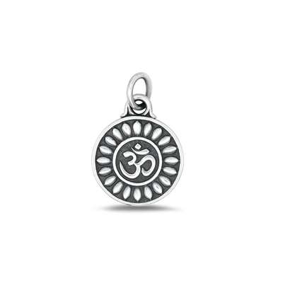 Sterling Silver Oxidized And Polished Ohm Pendant