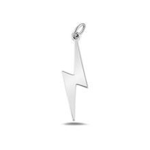 Load image into Gallery viewer, Sterling Silver Oxidized And Polished Lightning Bolt Pendant