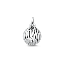 Load image into Gallery viewer, Sterling Silver Oxidized Ball Of Yarn Pendant