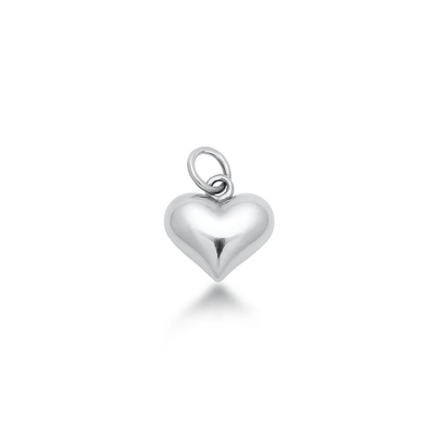 Sterling Silver Oxidized And High Polished 11.6mm Heart Pendant