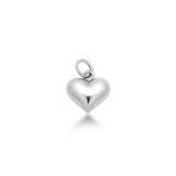 Sterling Silver Oxidized And High Polished 11.6mm Heart Pendant