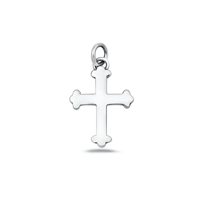 Sterling Silver Oxidized 21.8mm Cross Pendant