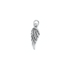 Sterling Silver Oxidized Wing Pendant