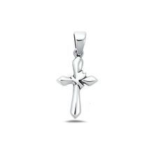 Load image into Gallery viewer, Sterling Silver Oxidized 12mm Cross Pendant
