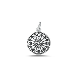 Sterling Silver Oxidized Moon Phases Pendant