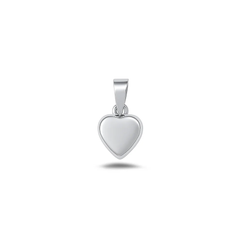 Sterling Silver Oxidized And High Polished 9.7mm Heart Pendant