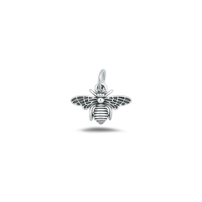 Sterling Silver Oxidized Bee Pendant