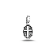 Load image into Gallery viewer, Sterling Silver Oxidized And High Polished 12.4mm Cross Pendant