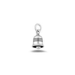 Sterling Silver Oxidized Bell Pendant