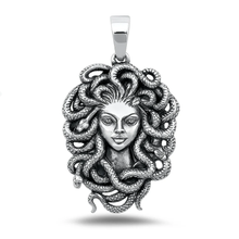 Load image into Gallery viewer, Sterling Silver Oxidized And High Polished Cleopatra Pendant