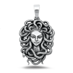 Sterling Silver Oxidized And High Polished Cleopatra Pendant
