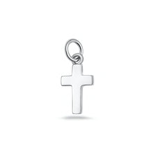 Load image into Gallery viewer, Sterling Silver Oxidized And High Polished 17mm Cross Pendant