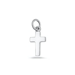 Sterling Silver Oxidized And High Polished 17mm Cross Pendant