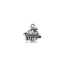 Load image into Gallery viewer, Sterling Silver Oxidized And Polished Prayer Canister Pendant