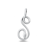 Sterling Silver Oxidized And Polished Snake Pendant