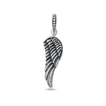 Load image into Gallery viewer, Sterling Silver Oxidized And Polished Angel Wing Pendant