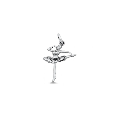 Sterling Silver Oxidized And Polished Ballerina Pendant