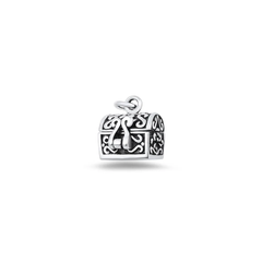 Sterling Silver Oxidized And Polished Treasure Chest Locket Pendant