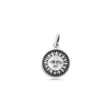 Sterling Silver Oxidized And Polished Sun Moon And Stars Pendant