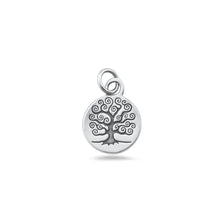 Load image into Gallery viewer, Sterling Silver Oxidized And High Polished 13.4mm Tree Of Life Pendant