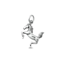 Load image into Gallery viewer, Sterling Silver Oxidized And High Polished Horse Pendant