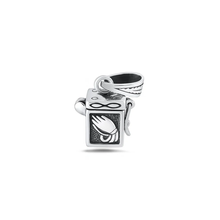 Load image into Gallery viewer, Sterling Silver Oxidized And Polished Prayer Hands Canister Pendant