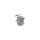 Sterling Silver Oxidized And Polished 10.4mm Canister Pendant