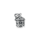 Sterling Silver Oxidized And Polished 13mm Canister Pendant