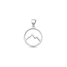 Load image into Gallery viewer, Sterling Silver Rhodium Plated Mountains Pendant