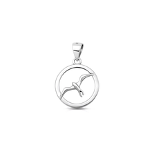 Load image into Gallery viewer, Sterling Silver Oxidized And Polished Sparrow Pendant
