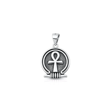 Load image into Gallery viewer, Sterling Silver Oxidized And Polished Ankh Pendant