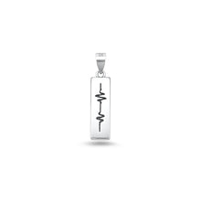 Load image into Gallery viewer, Sterling Silver Oxidized And High Polished EKG Heartbeat Pendant